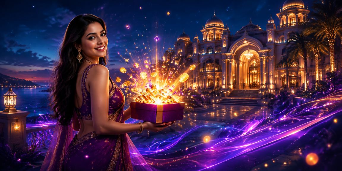Exciting casino promotions in lively blue and gold tones